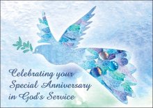 Special Anniversary - Gods Service Dove Std Card Textured (6 Pack)