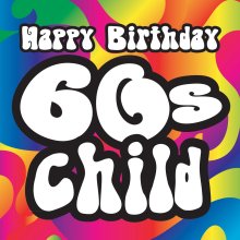 Lava Lamp 60s Child Happy Birthday - Square Card Gloss