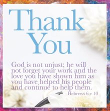 Thank You - God Is Not Unjust - Sq Card