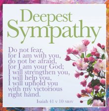 Deepest Sympathy - Fear Not - Sq Card