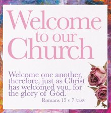 Welcome To Our Church - Therefore Welcome - Sq Card