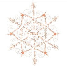 Christmas Set - Jesus Star Bauble 10pk Rose Gold Foil