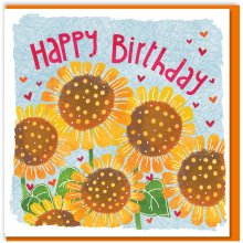Happy Sunflowers Birthday Card
