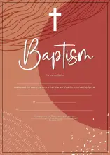 Baptism Certificate - Modern (Adult) - 10 pack