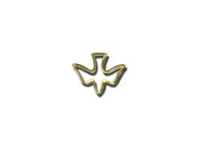 Lapel Pin Open Dove Gold Pack of 6