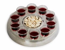 RemembranceWare: Mic Stand Communion Tray - Silver Finish