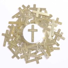 God Answers Prayers Gold Pocket Cross - Pack of 50