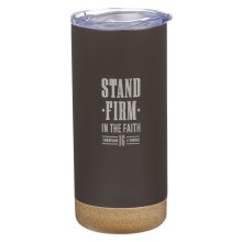 Tumbler SS Black Stand Firm In The Faith 1 Cor. 16:13