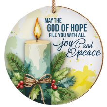 Joy & Peace Ceramic Christmas Decoration