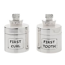 Hello Baby Silverplated Tooth & Curl Set Noah's Ark - Cream