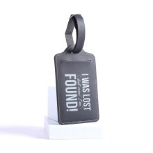 Lost N Found Grey Leatherette Luggage Tag