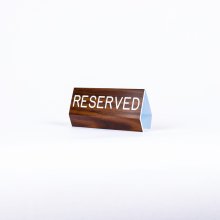 Sign Engraved Pew Reserved Walnut 3x6
