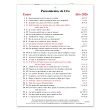 Spanish Golden Thoughts Calendar 2026