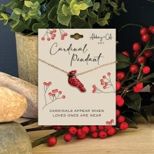 Pendant-Cardinal w/ 18" Chain (7/8" Cardinal) (Gold Plated Cast Metal)