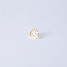 Lapel Pin Heart/Cross Gold Pack of 6