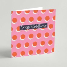 Congratulations Dots Square Card