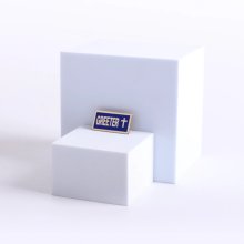 Badge Metal Greeter Blue/Gold