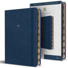 KJV Holy Bible, Large Print Handy, Blue Premium Indexed