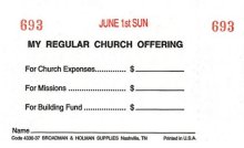 Offering Envelope: Weekly Three-Fund - Dated and Numbered (Package of 53)