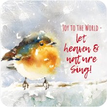 Joyful Robin Cork Coaster