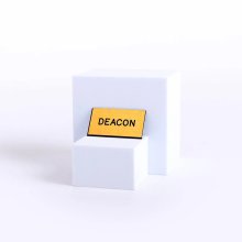 Badge Engraved Deacon Gold Magnet