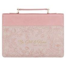 Bible Cover Fashion Two-tone Pink Be Still & Know Ps. 46:10