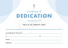 ETC Dedication Certificate A4 Landscape (pack of 10)