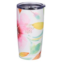 SS Travel Mug Pink Daisies Shine