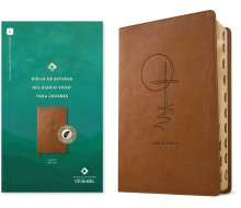 Biblia de estudio del diario vivir para jóvenes NTV con Filament (SentiPiel, Café claro, Índice, Letra Roja)