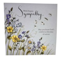 Sympathy Flowers Single Card