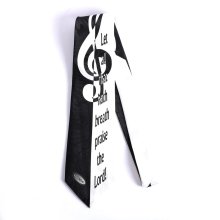 Let All That Hath Breath Praise Him Grey Polyester Tie