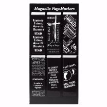 Bookmark-Pagemarker-Magnetic-Black & White-Set Of 6