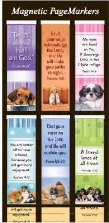 Bookmark-Pagemarker-Magnetic-Dogs/Be Still-Set Of 6