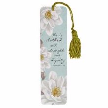 Bookmark-She Is Clothed In Strength And Dignity w/Tassel (Pack Of 6)
