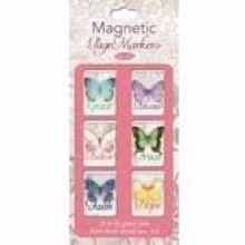 Bookmark-Pagemarker-Magnetic-Butterfly Blessings-Small-Set Of 6