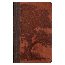 KJV Bible Giant Print Standard-size Faux Leather HC, Brown Tree