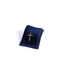 Pastor Towel Cross Navy Cotton