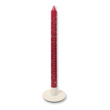 Star Red Advent Dinner Candle