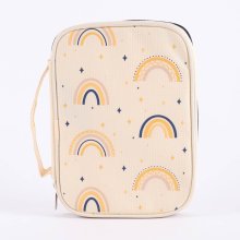 Rainbow Canvas Bible Cover - Large