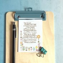 Overcomer (Flowers) Mini Card