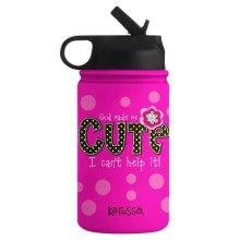God Made Me Cute Kids Sports Bottle 12oz