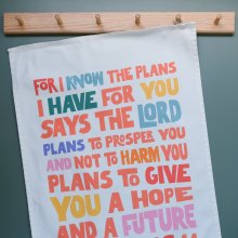 Jeremiah 29 Tea Towel. For I know the plans I have for you.