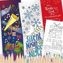 Christmas Coloring Bookmarks (Pack of 10)