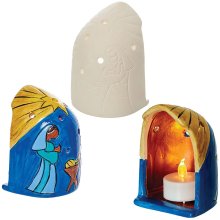Nativity Scene Ceramic Tealight Holder (Pack of 2)