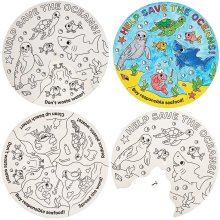Save The Oceans Colour-In Wheels (Pack of 5)