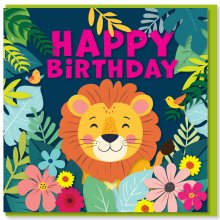 Happy Birthday Lion Card