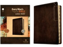 NLT Every Man’s Bible, Large Print, Filament Enabled, Deluxe Explorer Edition (LeatherLike, Rustic Brown, Indexed, Red Letter)