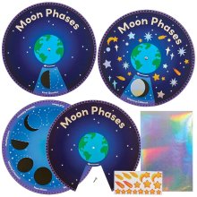 Moon Phase Sticker Wheels (Pack of 5)