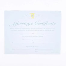 Certificate Of Marriage With Cross & Doves Pack of 6