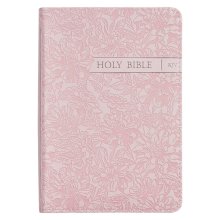 KJV Bible Mini Pocket Faux Leather, Pink